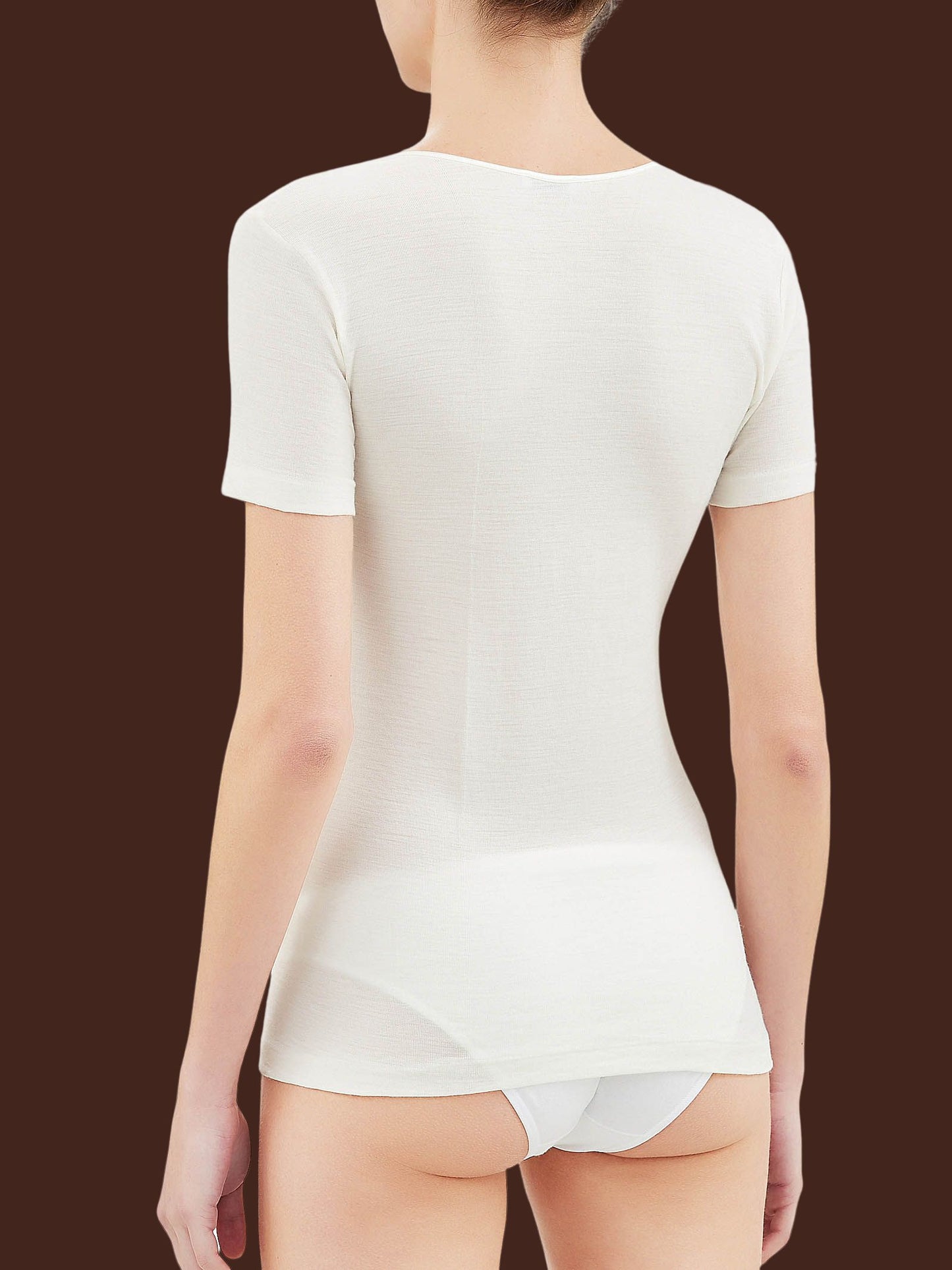 Maglia intima donna Ragno lana seta 074027 manica corta