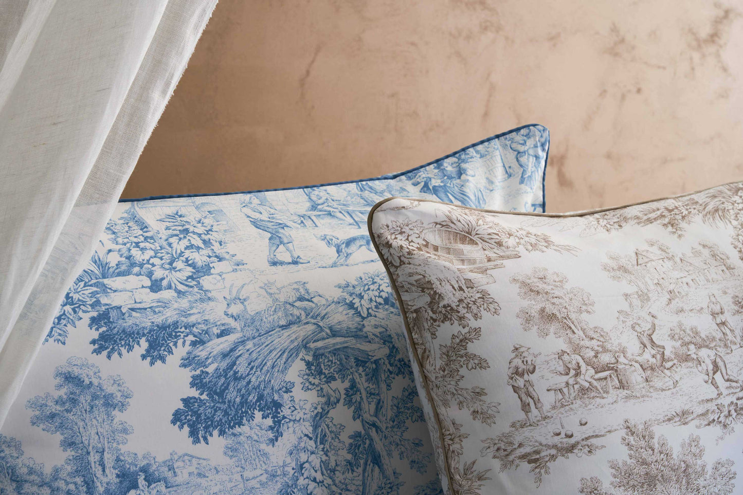 Lenzuola Biancoperla matrimoniale Toile de jouy eko