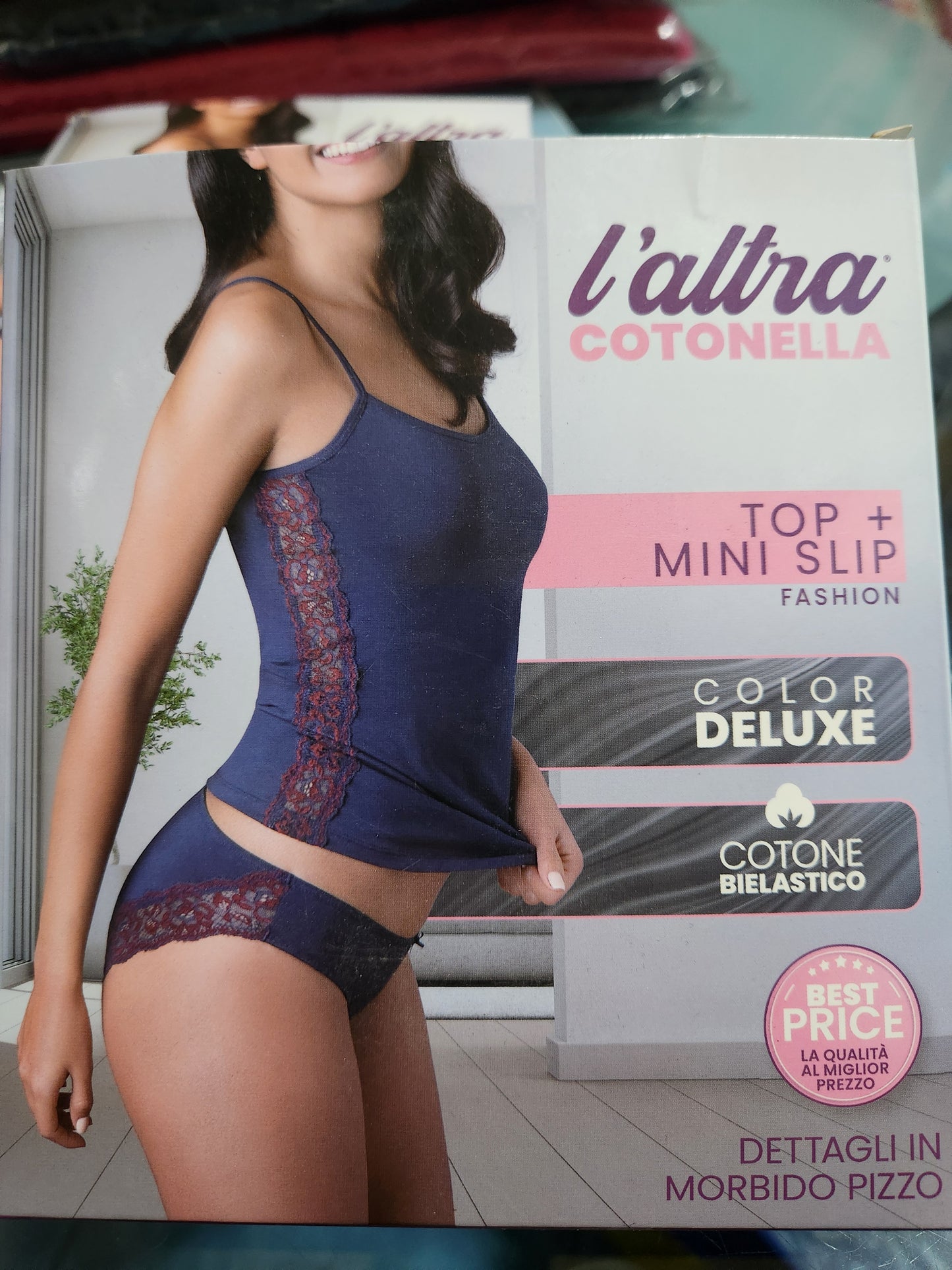 Coordinato cotonella donna canottiera e mini slip