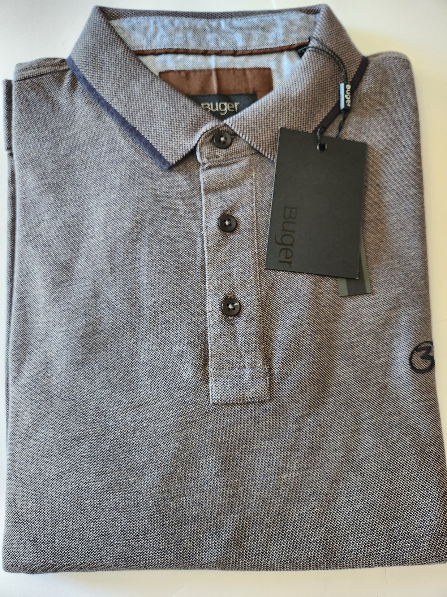 Polo uomo Buger manica lunga in caldo cotone