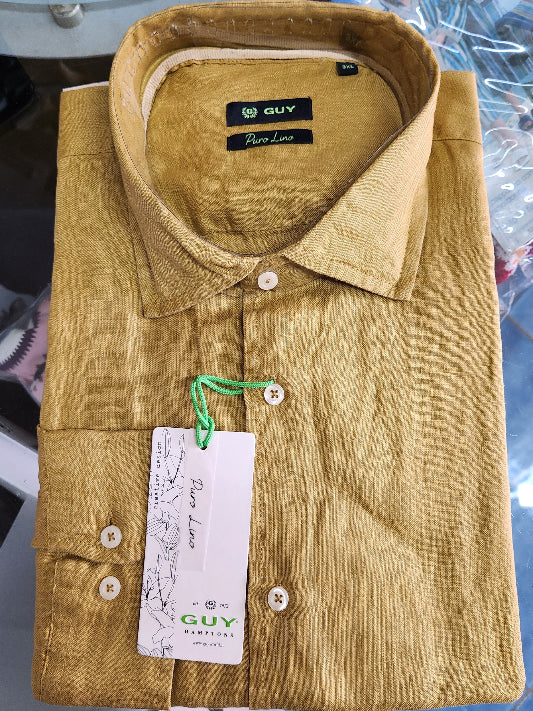 Camicia uomo Guy puro lino manica lunga
