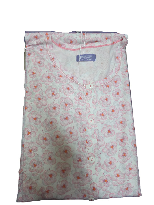 Camicia da notte Linclalor donna cotone manica lunga LP 174848