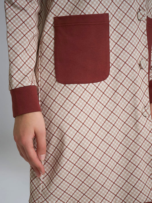Vestaglia donna Ragno caldo cotone DR60NR bottoni