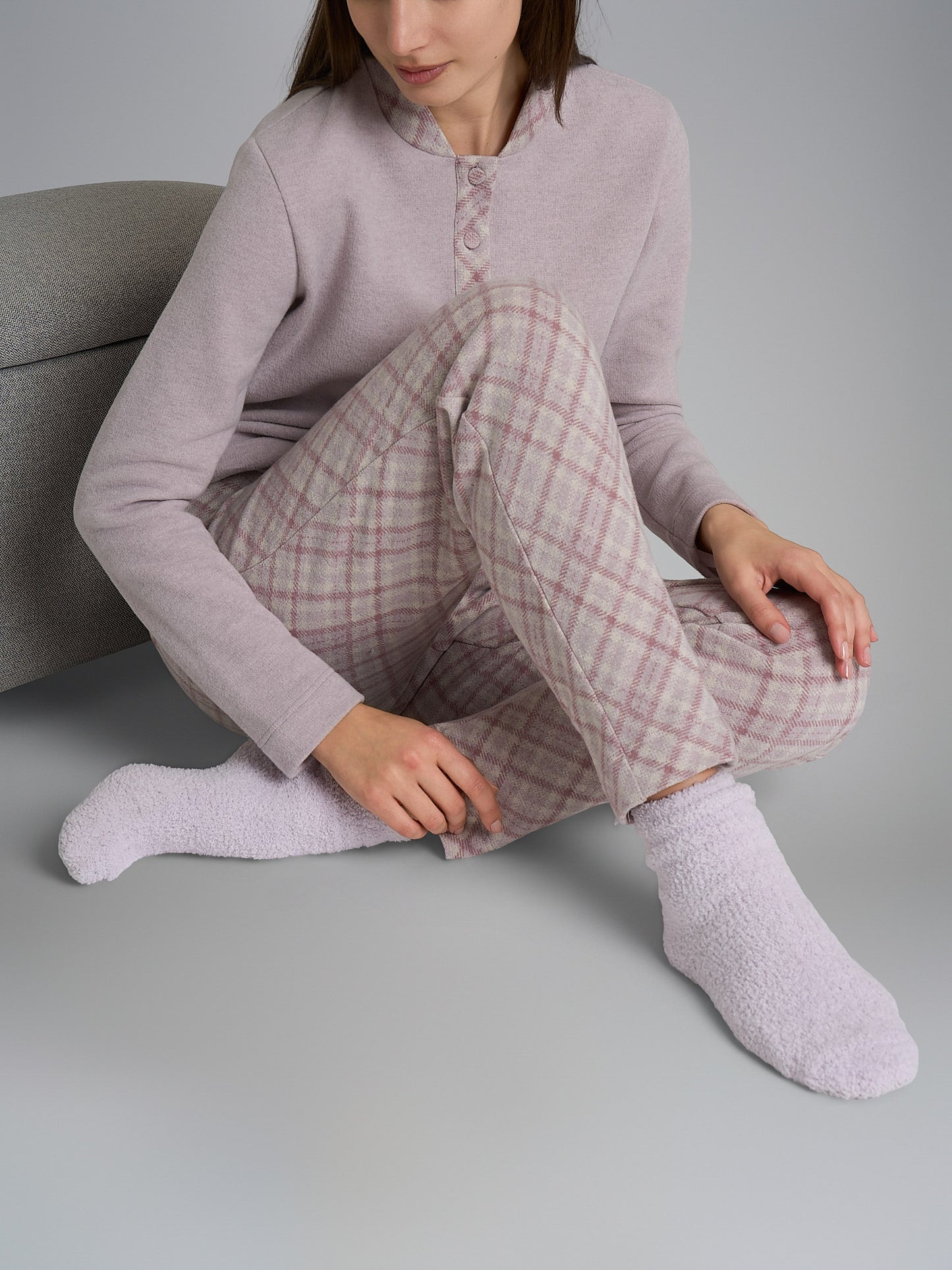 Pigiama donna Ragno caldo cotone eco Pile DR91N1 serafino