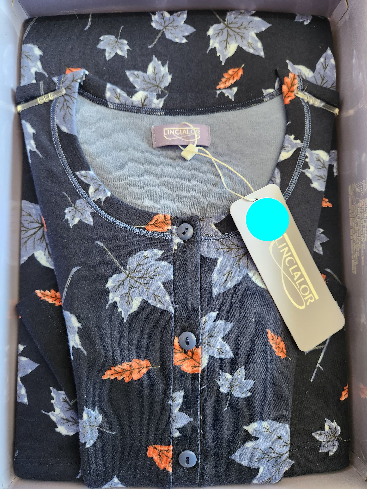 Camicia da notte donna Linclalor caldo cotone