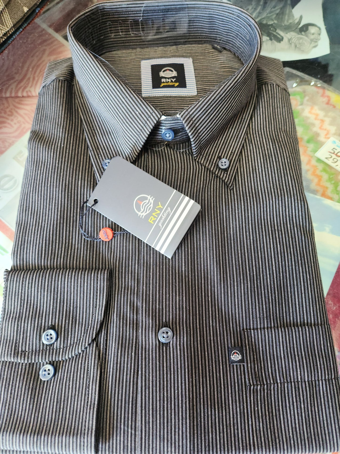 Camicia Rny uomo manica lunga cotone art. Roger