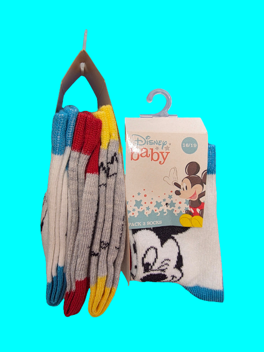 Calzino Disney neonato cotone conf. da 3 paia
