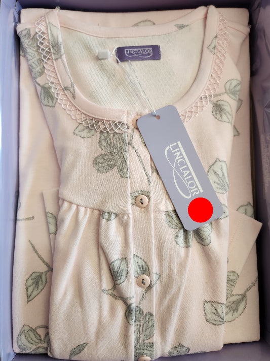 Camicia da notte donna Linclalor caldo cotone