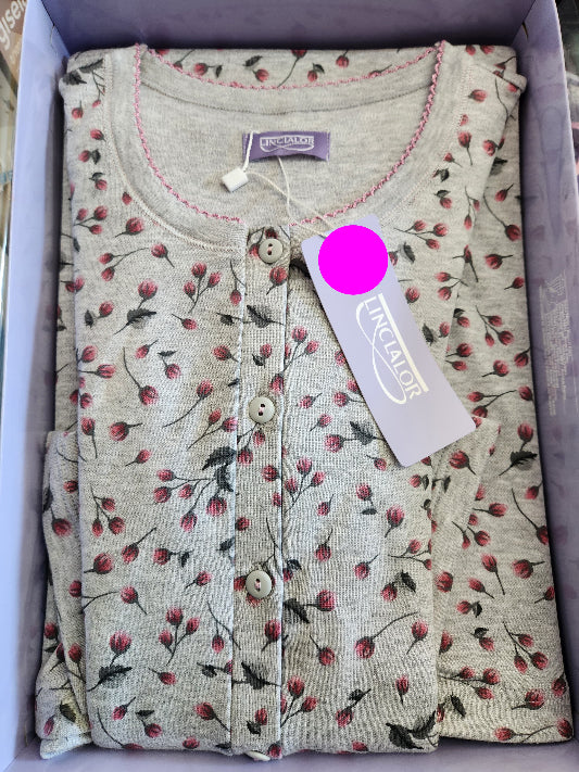 Camicia da notte donna Linclalor caldo cotone