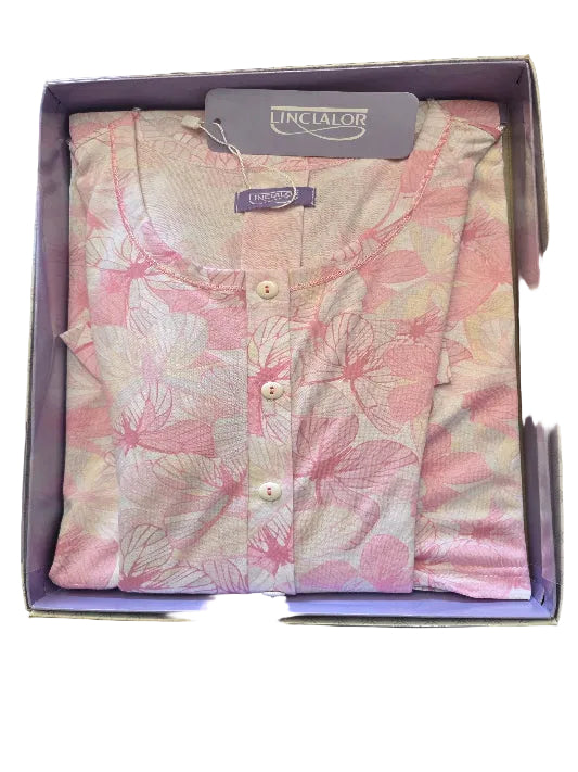 Camicia da notte Linclalor donna cotone manica lunga LP 174613
