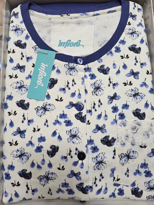 Pigiama donna Infiore cotone interlock aperto MRP1676
