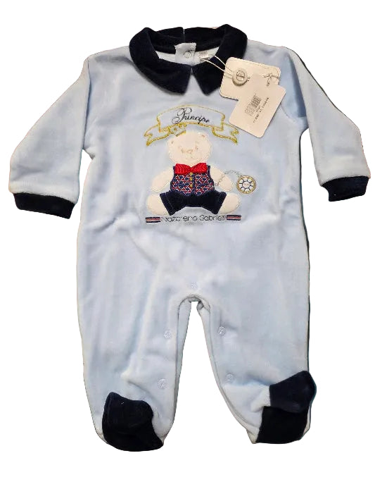 Tutina neonato Nazareno Gabrielli ciniglia NG-2110 DIS. 3