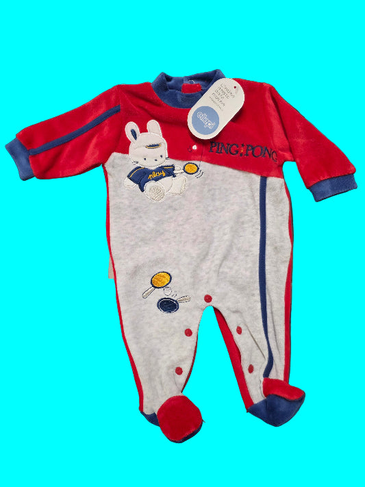 Tutina neonato Ellepi ciniglia dis. Orso