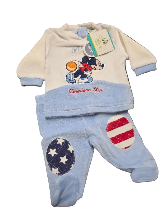 Tutina neonato ciniglia Disney Topolino Usa