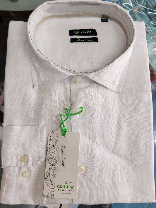 Camicia uomo Guy puro lino manica lunga