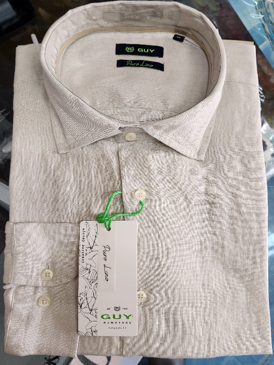 Camicia uomo Guy puro lino manica lunga