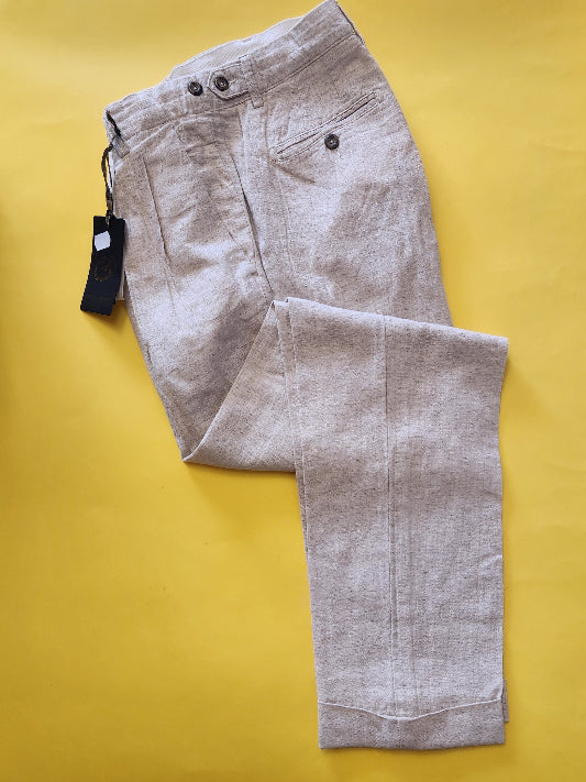 Pantalone uomo Buger lino spigato