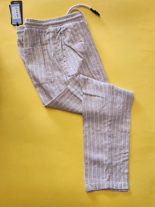 Pantalone uomo Buger lino rigato