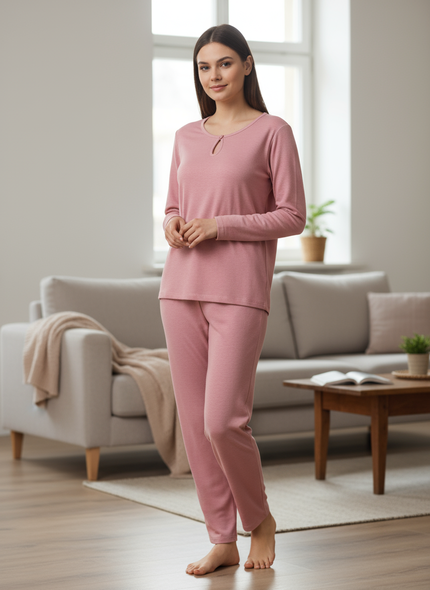 Pigiama donna Ragno caldo cotone DR94NU