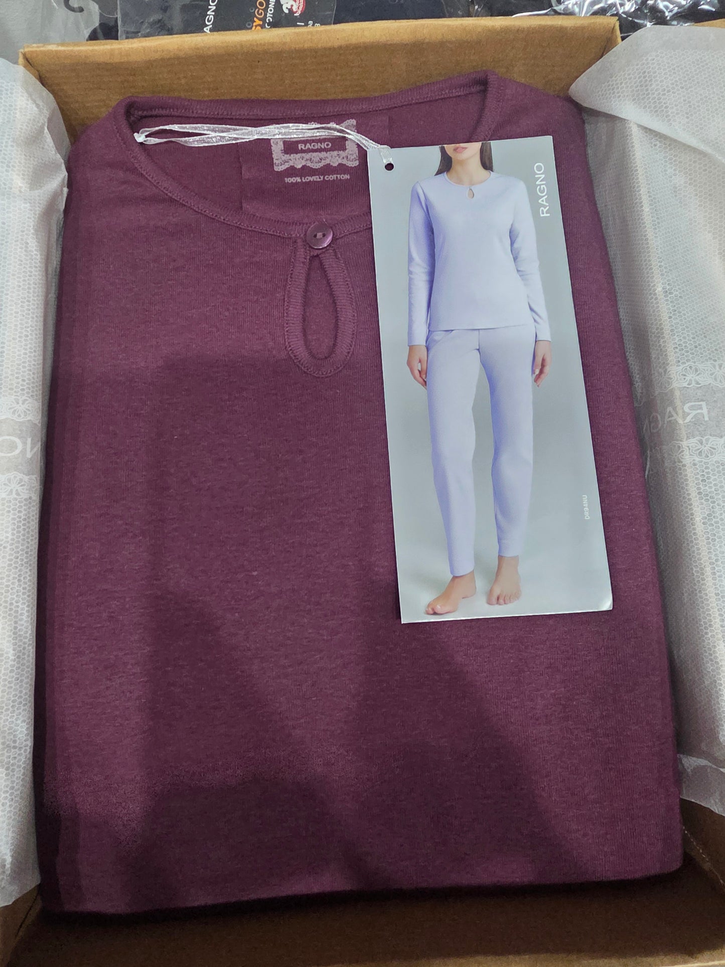 Pigiama donna Ragno caldo cotone DR94NU