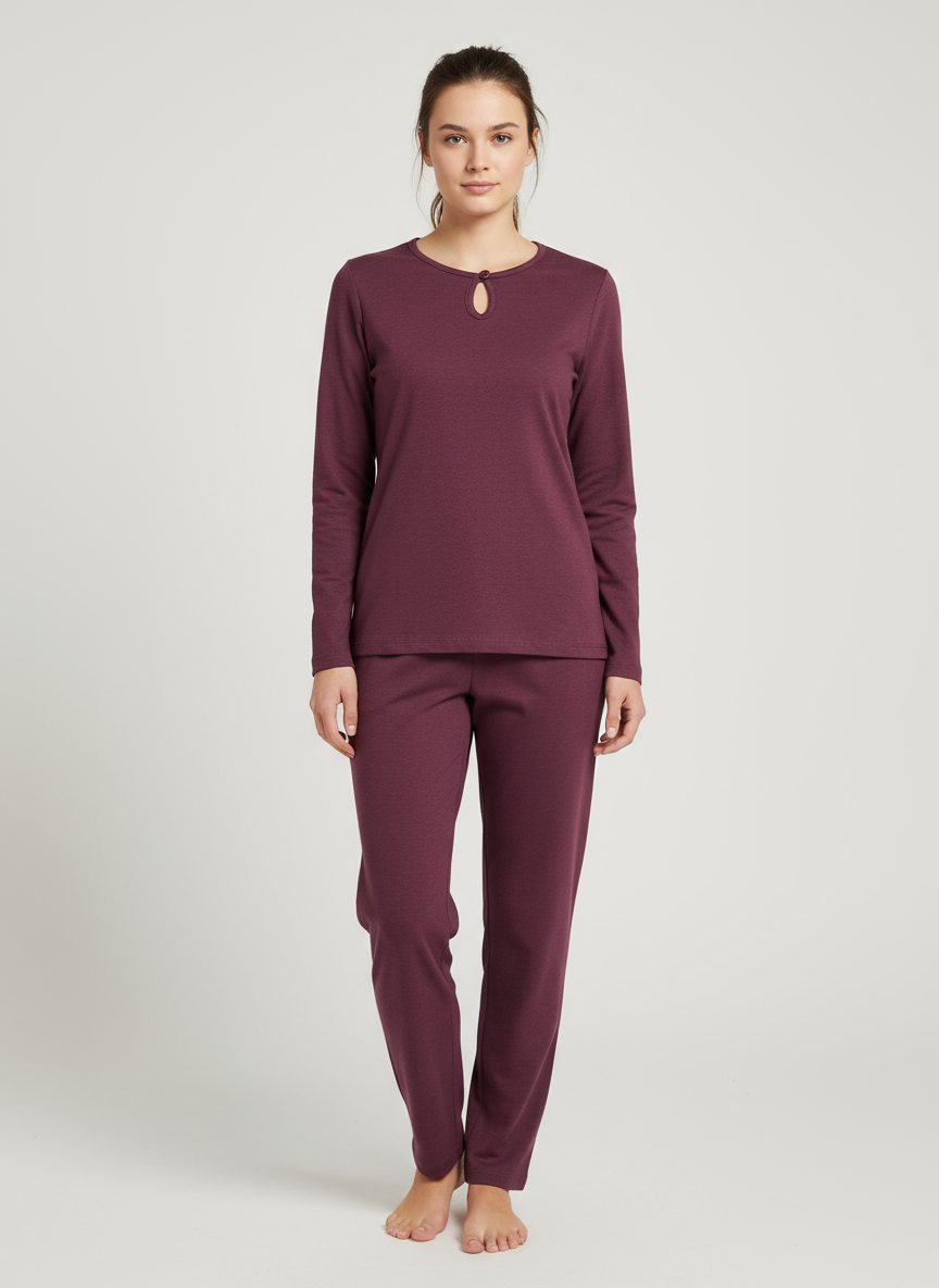 Pigiama donna Ragno caldo cotone DR94NU