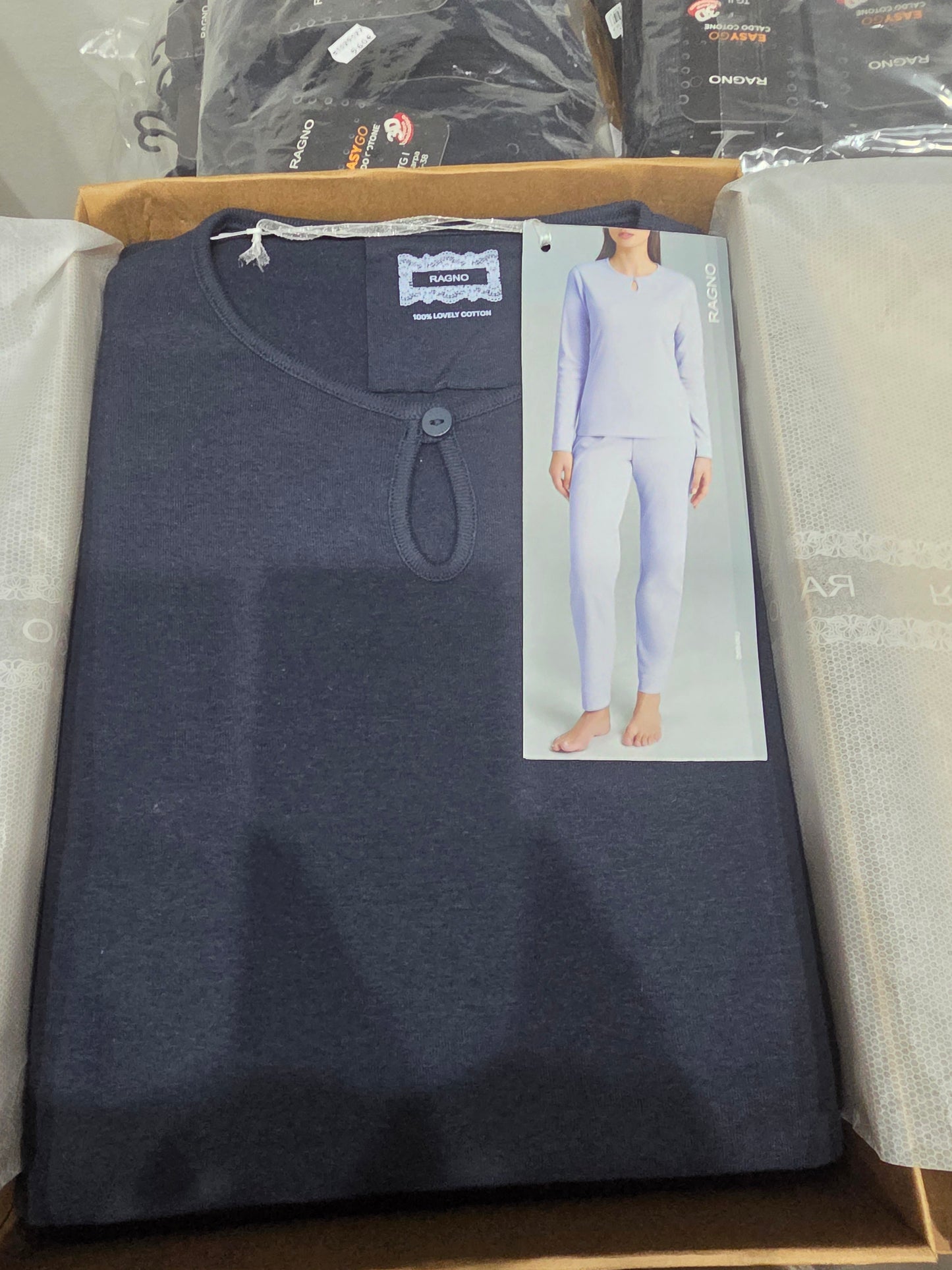 Pigiama donna Ragno caldo cotone DR94NU