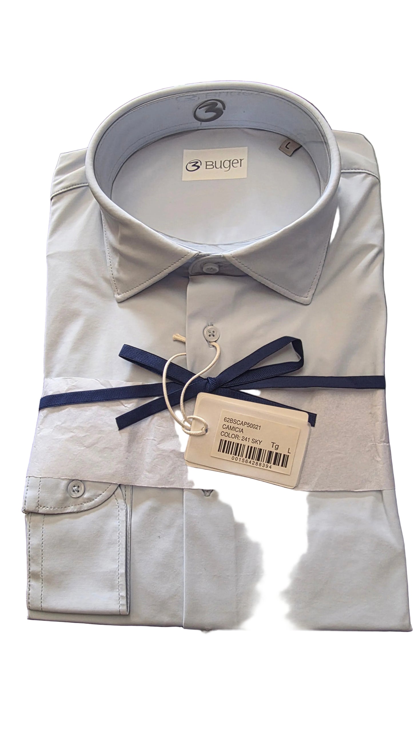 Camicia Buger No-Stiro uomo manica lunga bielastica