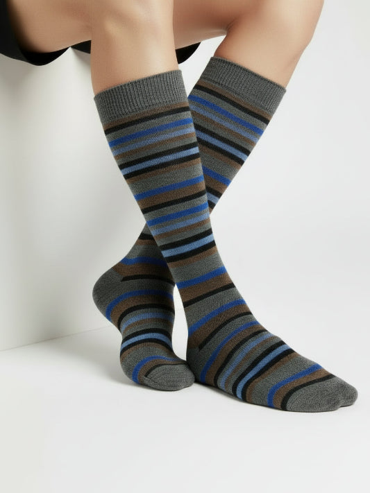 Calzini uomo Ragno caldo cotone lunghi polsino 3D elasticità graduata K23