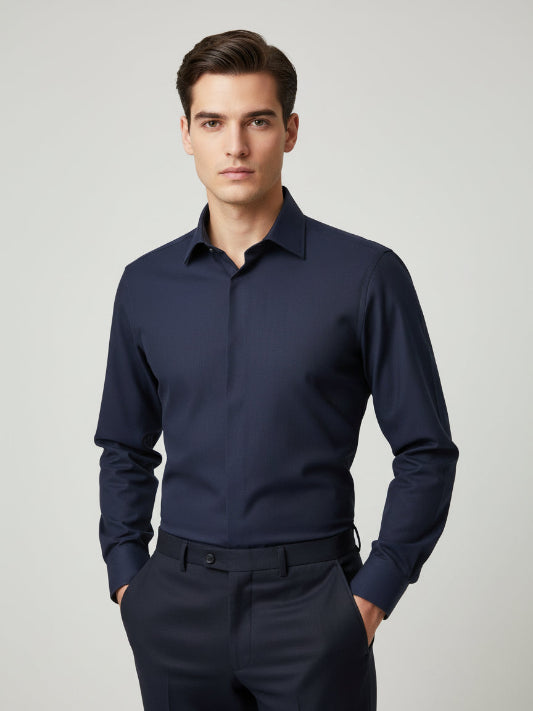 Camicia Buger No-Stiro uomo manica lunga bielastica