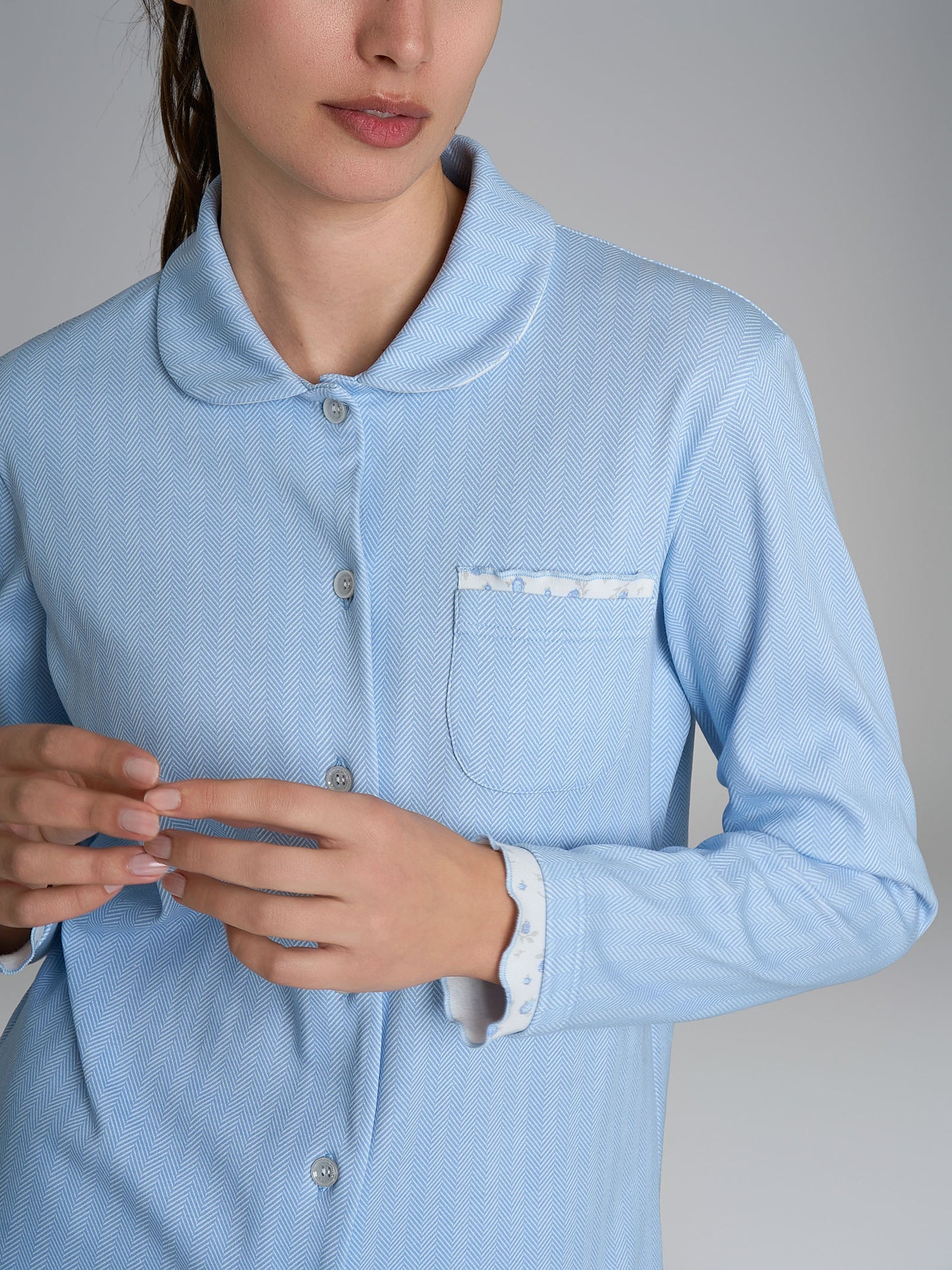 Pigiama donna caldo cotone Ragno aperto DR57N7