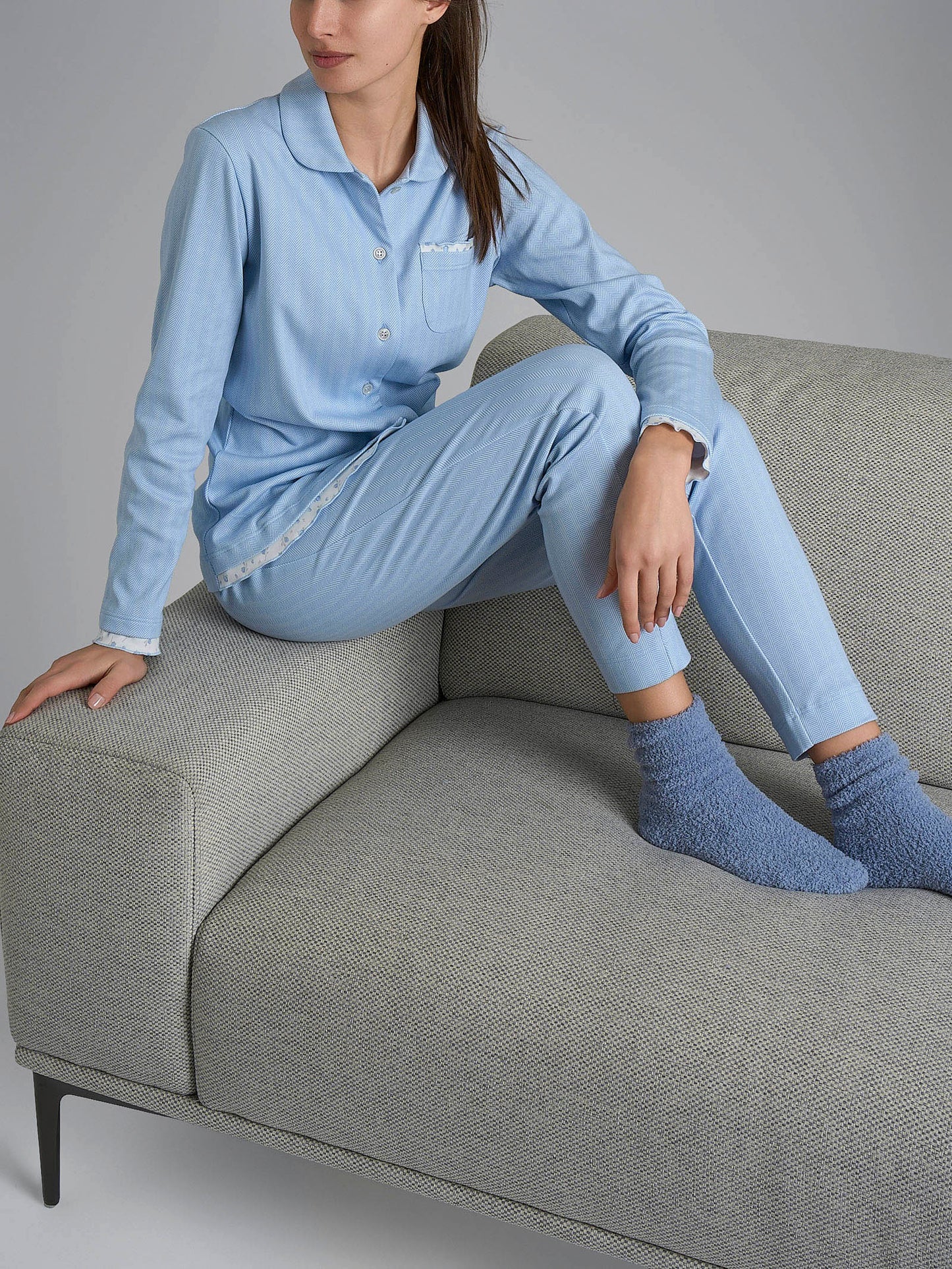 Pigiama donna caldo cotone Ragno aperto DR57N7