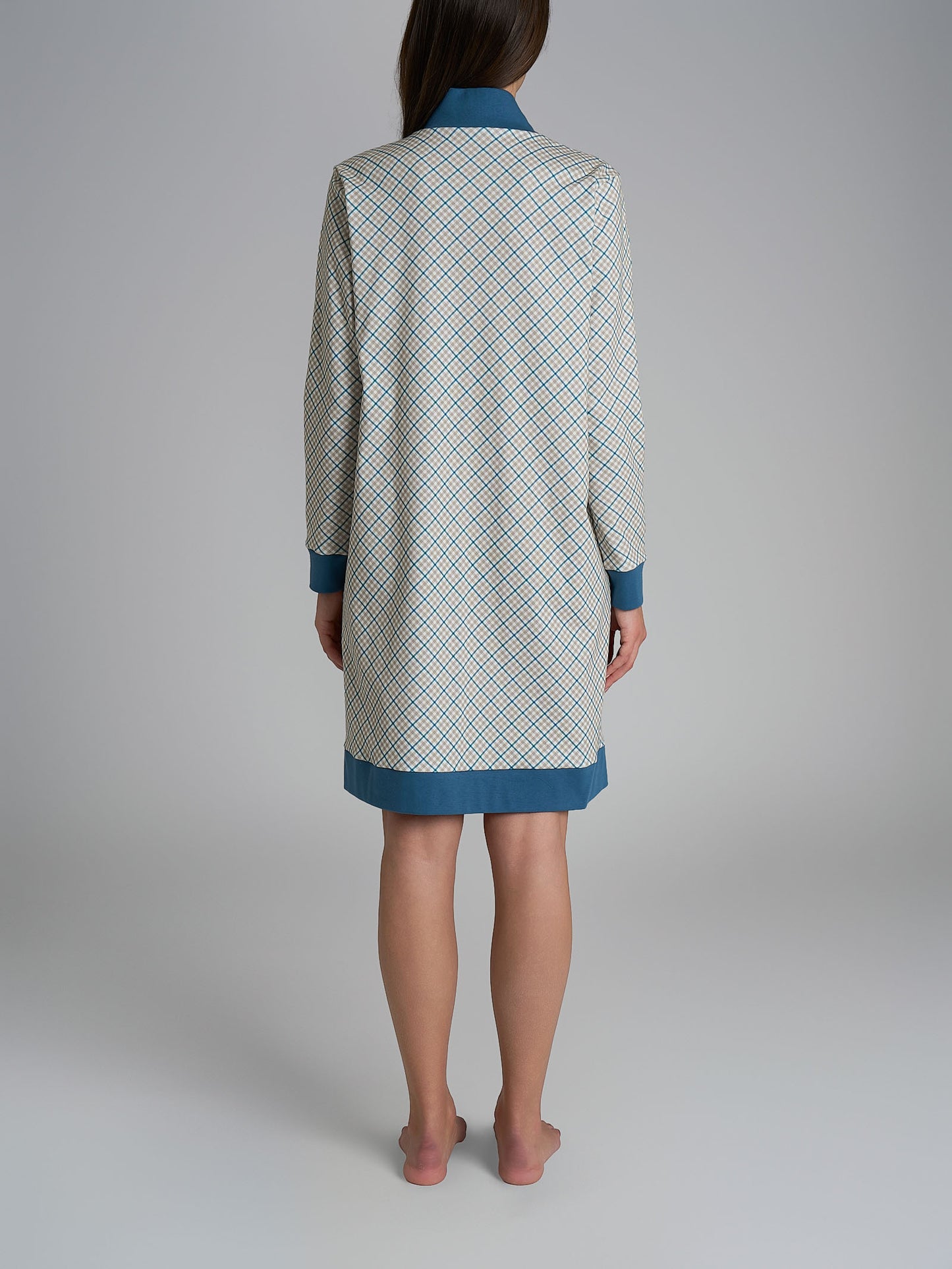 Vestaglia donna Ragno caldo cotone DR60NR bottoni