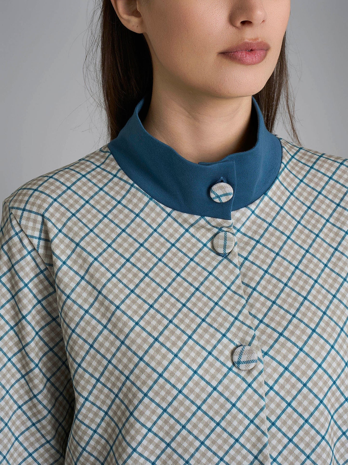 Vestaglia donna Ragno caldo cotone DR60NR bottoni