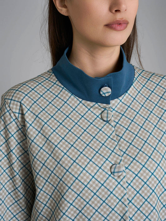 Vestaglia donna Ragno caldo cotone DR60NR bottoni