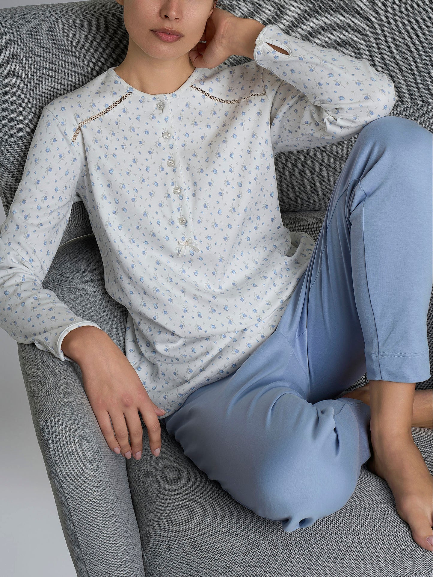 Pigiama donna Ragno caldo cotone DR63N1 serafino