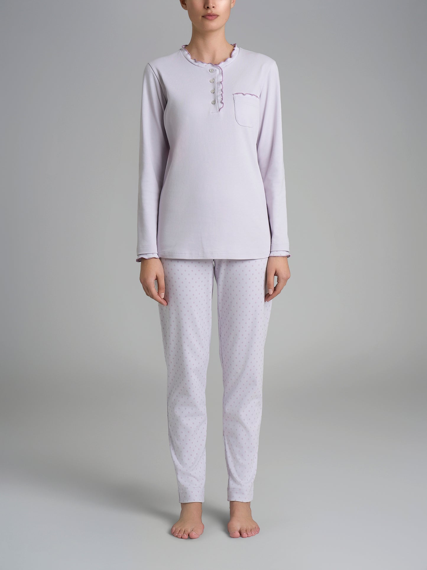 Pigiama donna Ragno caldo cotone DR66N1 serafino