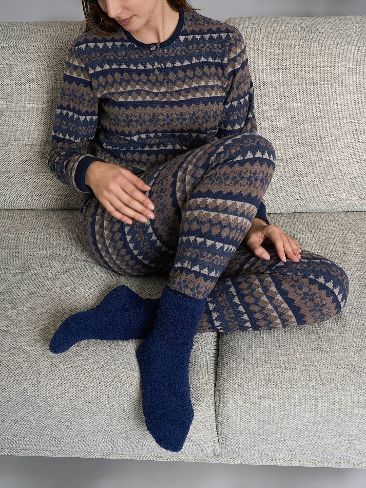 Pigiama donna Ragno eco Pile DR92N1 tutto stampa serafino