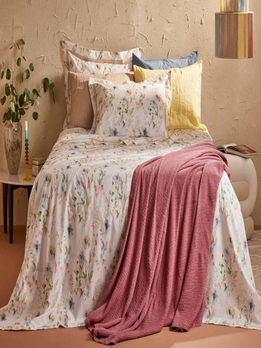 Lenzuola Biancoperla matrimoniale Flores floreale