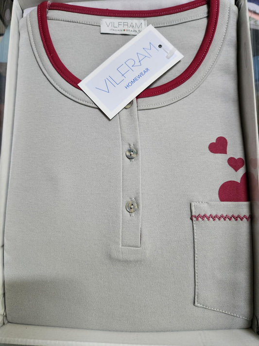 Pigiama Vilfram donna caldo cotone art. 51124