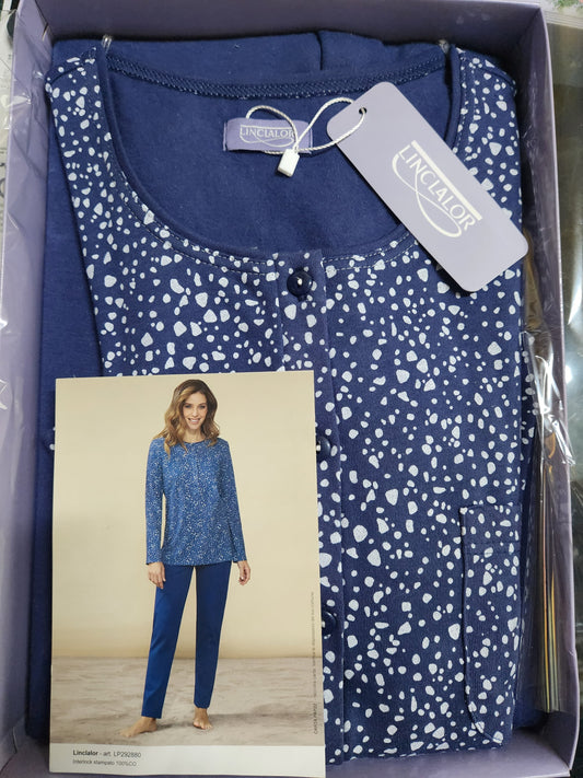Pigiama Linclalor donna caldo cotone art.LP292880 serafino