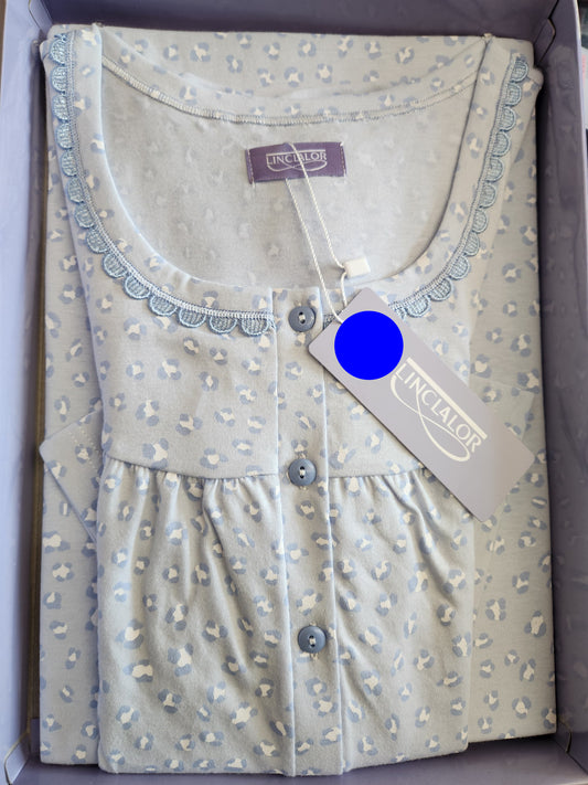 Camicia da notte donna Linclalor caldo cotone