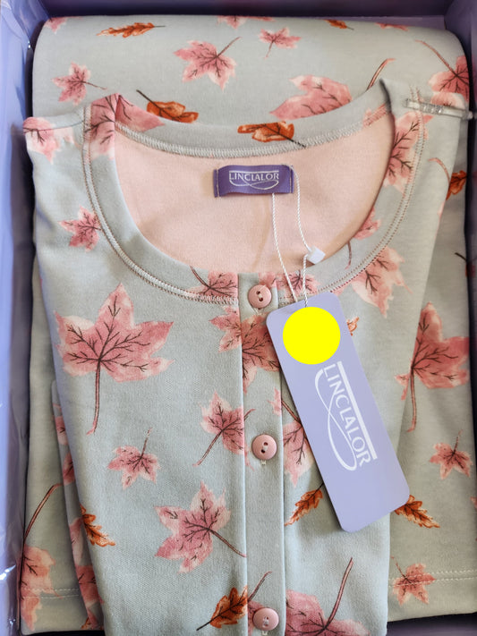 Camicia da notte donna Linclalor caldo cotone