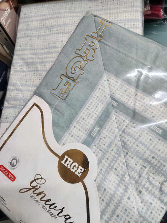 Lenzuola Irge mod. Ginevra singole maxi puro cotone
