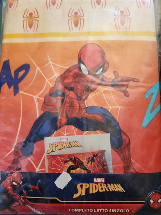 Lenzuola Marvel ragazzo 1 piazza in cotone art. Spider man