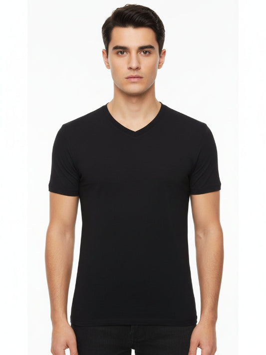 Maglia intima uomo Ragno lana e seta WSK MCV manica corta a V