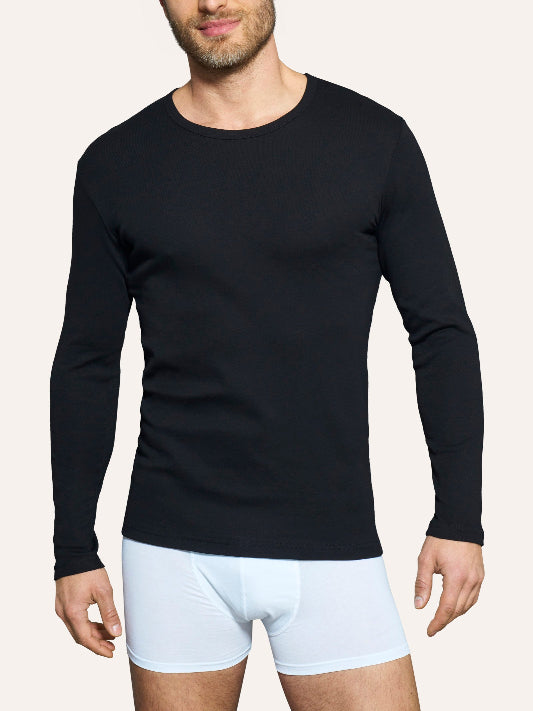 Maglia intima uomo Ragno caldo cotone U801A9 girocollo manica lunga