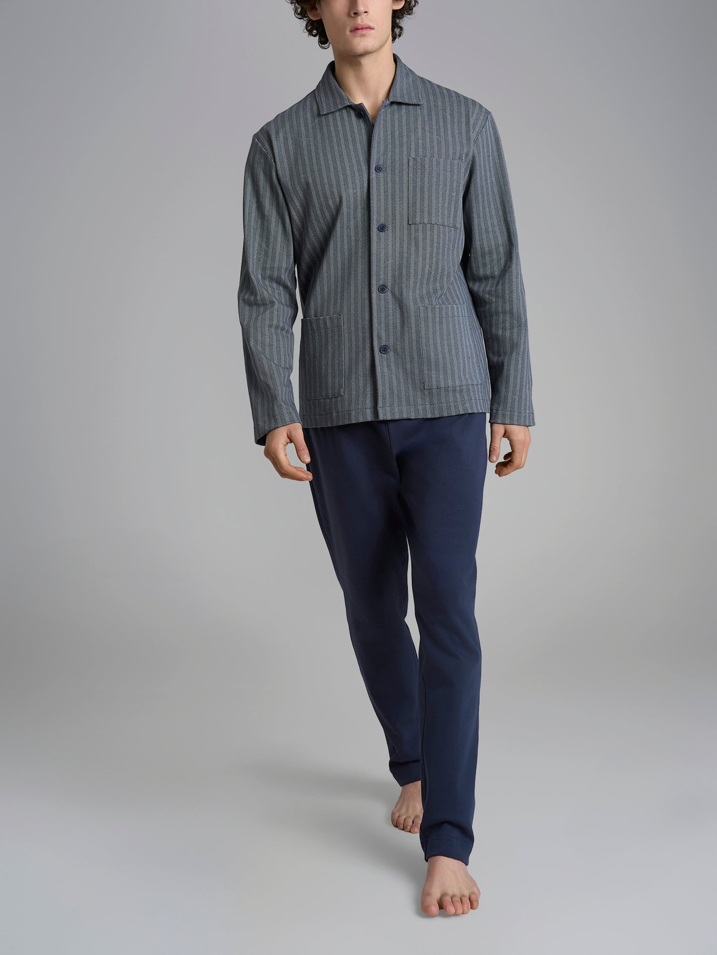 Pigiama uomo Ragno aperto  caldo cotone U961N7