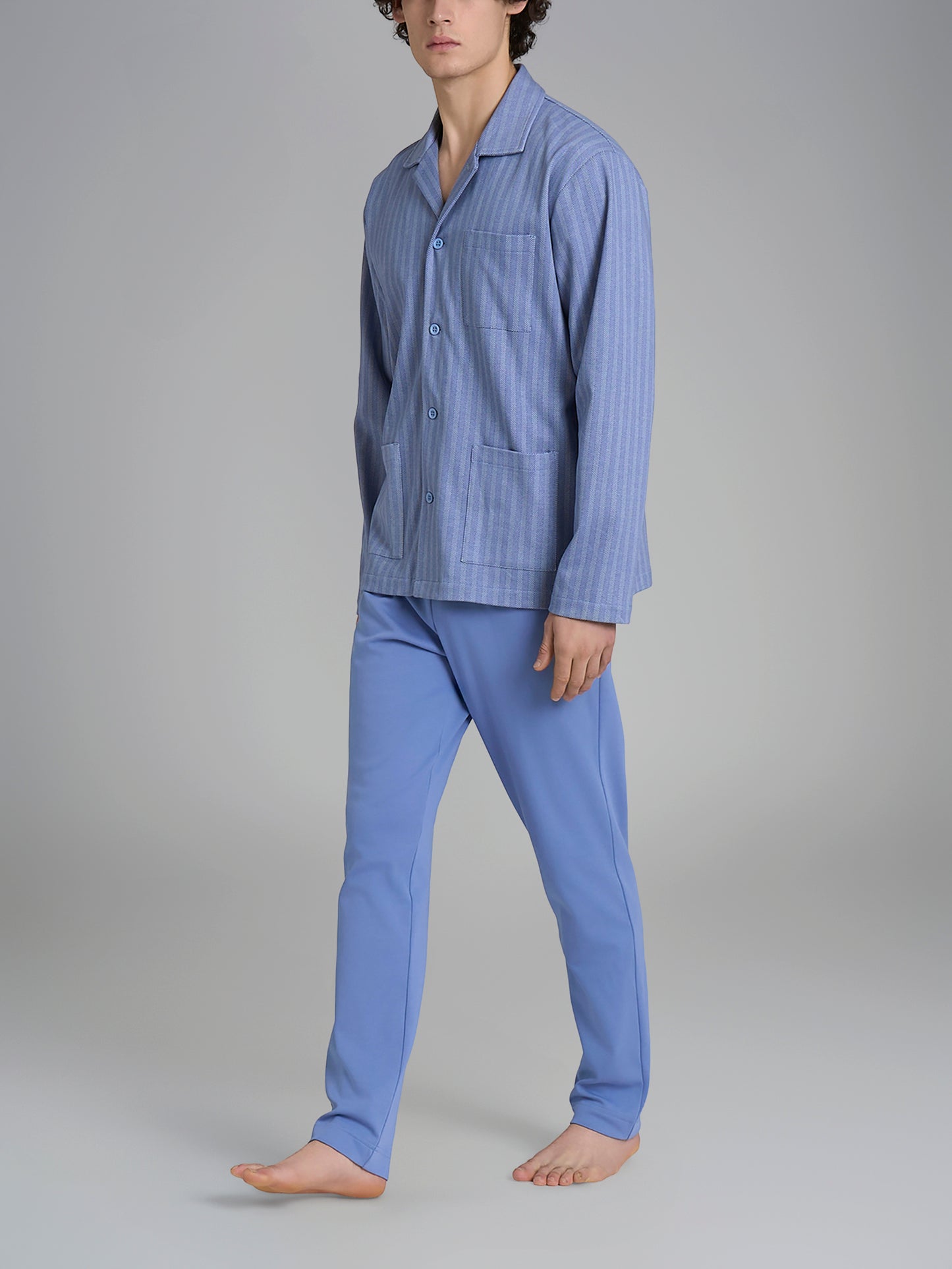 Pigiama uomo Ragno aperto  caldo cotone U961N7