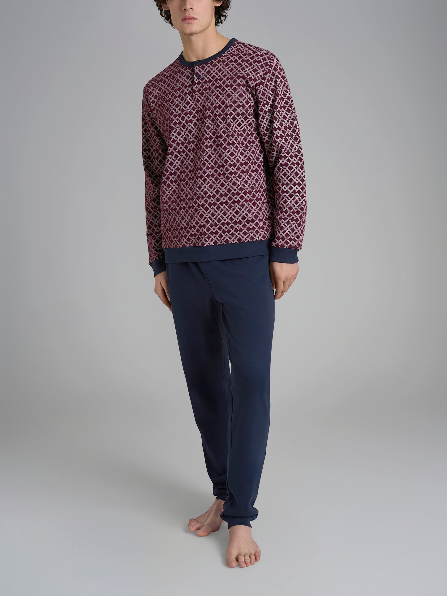 Pigiama uomo Ragno caldo cotone serafino U989N1