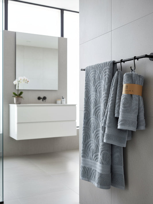 Asciugamani Biancoperla coppia (1+1) mod. Petra